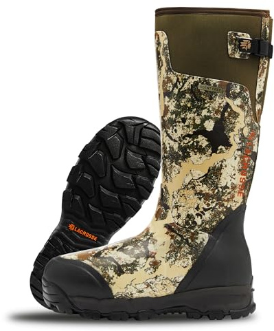 LaCrosse Alphaburly Pro 18 Insulated Rubber Hunting Boots for Men - Waterproof Hunting Boots - 1600G Thinsulate Ultra Warmth & Non-Slip Outsole - First Lite Specter 1600g - 10
