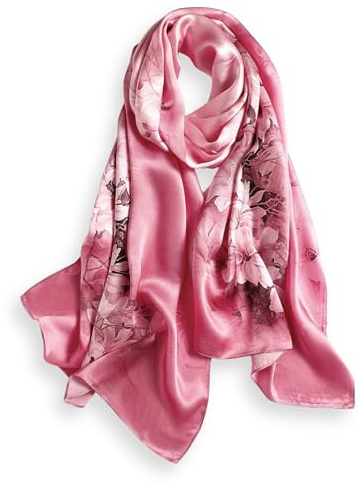 PoeticEHome 100% Maulbeerseide Schal 170x53cm – Seidenschal Damen Langhalstuch für Kopf & Hals | Geschenkverpackung