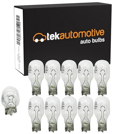 Tek Automotive 955 W16W Bulb, Brake Light Bulbs, Reverse Light Bulb, Tail, Indicator, Fog, High Level Brake Light, 921B 12V 16W W2.1x9.5D Capless - Box of 10
