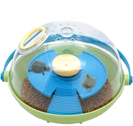 PAULOZYN 3 in 1 Tortoise Incubator, Portable Reptile Breeding Box, Holds 6 Turtle Eggs, 360-Degree Observation