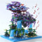 Yushinv Cherry Blossom Building Set with Gift Box 4574Pcs, Original Scene Music Japanese Sakura Tree House(Type :Symphony), Bonsai Tree Lights Building Kit, Cherry Blossom Building Set.