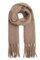 stylx Damen Web Strickschal UNI FARBEN und langen dicken FRANSEN, warmer Winter, Stola (UNI taupe)