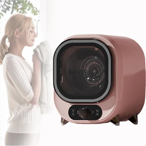 Spdazzleburst Piccola asciugatrice a sfiato, asciugatrice a condensazione Portatile, capacità 0,8 kg, per Uso su bancone o a Parete, compatta, Mini asciugatrice centrifuga,Pink