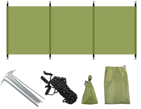 Wind breakers camping, Windscreen for Camping, BBQ, and Outdoor Activities Protects Against Wind and Sand (green)