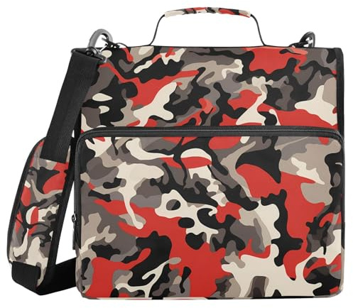 Carpeta organizadora de oficina de 3 anillos de 1.5 pulgadas con correa impermeable con cremallera para la escuela/oficina, Color 21, 1 size