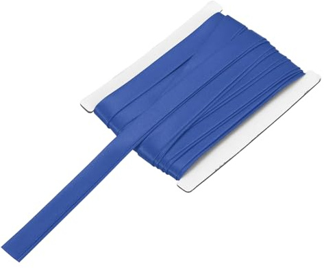 QUARKZMAN Cinta Sesgada Doblada Para Coser 5/8 Pulgada X 6 Yardas Cinta De Satén Pre-Doblada Continua Para Ribetear Acordonar Hacer Dobladillos Manualidades DIY Azul Zafiro