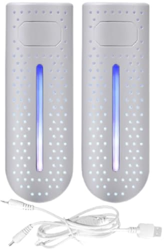 Artibetter Sèche-chaussures Portable Blanc Lampe Uv, Sèche-bottes Électrique USB 1 Pièce, Dispositif de Séchage et Désodorisation Rapide, Adapté pour Usage Domestique et Dortoir Élève