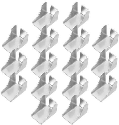 HONMEET 20 Pezzi Clip per Mensole in Metallo, Staffe Metalliche di Supporto Triangolari per Armadi Ufficio e Scaffali, Supporto Resistente per Ripiani Modulari in Cucina e Garage