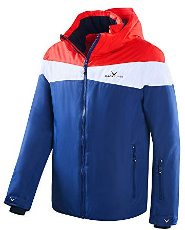 Black Crevice Herren Ski- und Snowboardjacke, rot/weiß/navy, 56