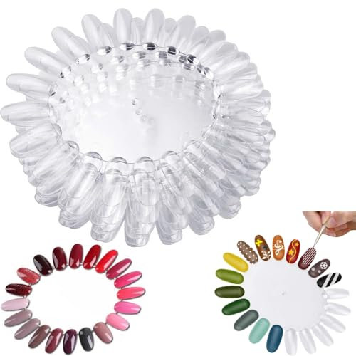 LYTIVAGEN 20 PCS Faux Ongles Naturel Transparent 400 Comprimés Capsule Americaine Ongle Court Conseils Faux Ongles Artificiels faux Ongles Acrylique Couverture Complète pour Manucure (Ovale)