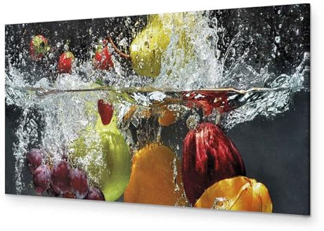 murando - Tableau Acoustique Cuisine 135x45 cm 1 Partie - Décoration Murale Anti-Bruit Isolation Phonique Bureau Chambre Panneau Insonorisant Impression sur Toile - Fruits et légumes j-B-0072-b-a