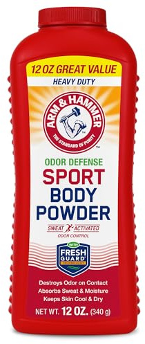 Arm & Hammer Sport Body Powder, Powder for Men and Women, Fresh Feeling, Talc Free, Aluminum Free Odor Defense with Baking Soda