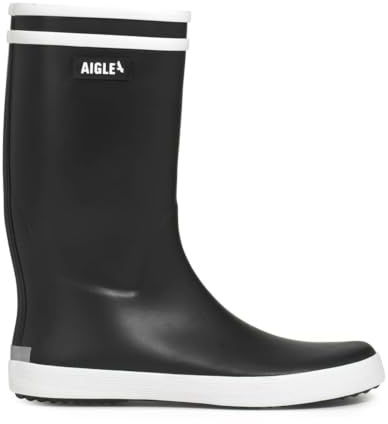 Aigle Lolly Pop Kid, Bottes de Pluie mixte enfant | En caoutchouc souple et naturel, doublure résistante | Bande réfléchissante sur le talon |Semelle adhérente
