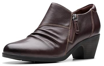 Clarks Women's Emily2 Braley Ankle Boot, Dark Brown, 8.5 UK