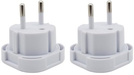 Adattatore per presa da viaggio doppia Dragon EU | Convertitore da spina a 3 pin a europea a 2 pin tipo C, E, F per Spagna, Francia, Italia, Portogallo, Germania, Grecia, Svezia, Norvegia, Polonia,