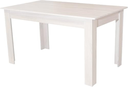 DUPI Mesa Comedor Aitana con Estructura y Tapa Superior de Madera (Blanco, 110x70)