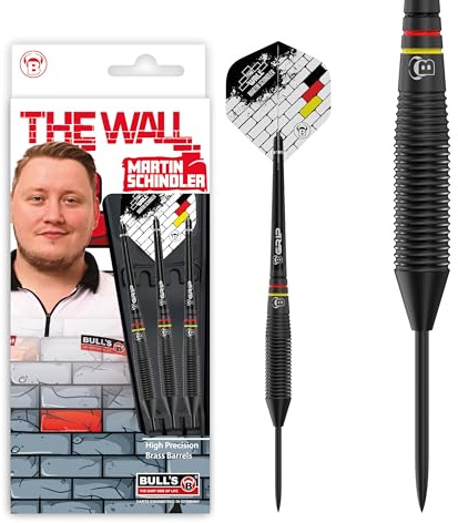 BULL'S Unisex – Erwachsene Martin Schindler Dart, Schwarz, 23g