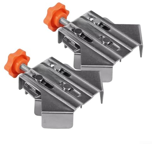 Solaughguy Abrazaderas de ángulo recto de 90 grados, 2 piezas, abrazadera de esquina de acero inoxidable para carpintería, alineación de 90° para hacer muebles de bricolaje y proyectos de mejora del
