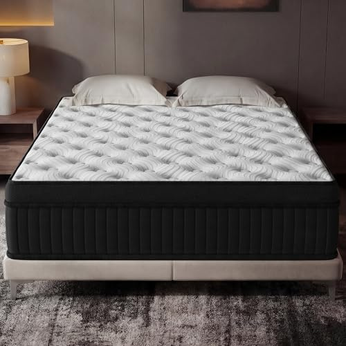 Matelas 140x190 cm | Épaisseur 25 cm | Hybride Mousse & Ressorts Ensachés | Memoire de Forme | Isolation des Mouvements | 7 Zones de Confort | Durable & Respirant | Moyen-Ferme | Certifié Oeko-TEX