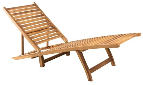 YunCangg Tumbona de madera maciza de teca ajustable, plegable, ergonómica, resistente a la intemperie, para jardín, terraza, piscina, exterior, con respaldo y cómoda tumbona para relajarse el sol