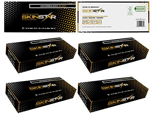 SkinStar Black Edition Universal Skiwachs Rennwachs Ski und Langlauf Wachs Ski Wax 1 kg