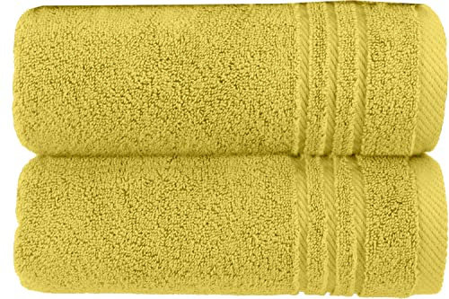 La Vida Premium Handtuch-Set 2-teilig Gelb, 100% Frottee-Baumwolle, 480g/m², weich und saugstark, fürs Badezimmer, Oeko-Tex 100 Zertifiziert, 2 x Handtuch 50x100 cm