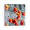 DEQORI Küchenrückwand Glas | Motiv Rote Mohnblumen | 60x60 cm | Bad- oder Herd-Rückwand | Herdblende Spritzschutz für Küche & Badezimmer | Moderne Deko für Fliesenspiegel