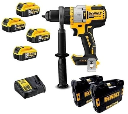 DeWalt TRAPANO AVVITATORE CON PERCUSSIONE 4 BATTERIE 18V 5,0 AH