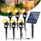 T-SUNUS Spot Solaire Extérieur, 6 IN 1 Lampe Solaire Extérieur Jardin Auto ON/OFF avec 2 Modes IP65 Étanche pour Jardin Garage Clôtures Arbre Blanc Chaud
