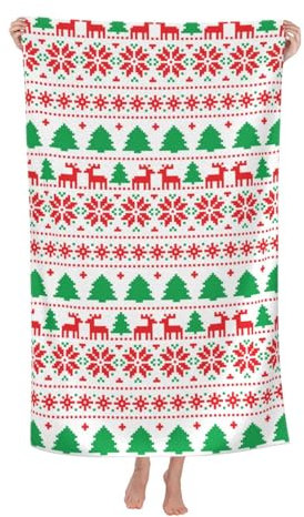 Herren Damen Microfaser Handtücher Großes Strandtuch „Frohe Weihnachten“ Strandtuch Personalisiert Kinder Badetuch Klassische Handtücher Für Hotels Sport Pool