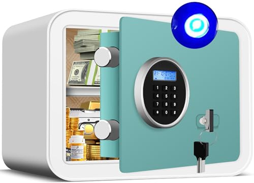AltiKeep Security Safe with LCD Screen Sensor Light,30L Digital Combination Home Safe Box with Fireproof Document Bag, Secure Cash, Jewelry, Money Storage Box For Home, Office, Hotel, 30 x 35 x 25cm