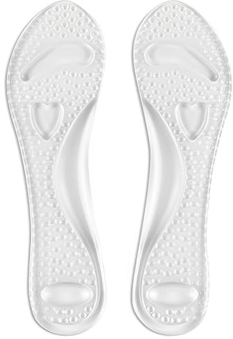 RTRTGS 1 Par Plantillas de Soporte de Arco de Gel, Almohadillas Adhesivas de Arco Alto Ortopédico de Silicona, Antideslizante y Autoadhesivo, para Pies Planos, Fascitis Plantar, y Plantillas