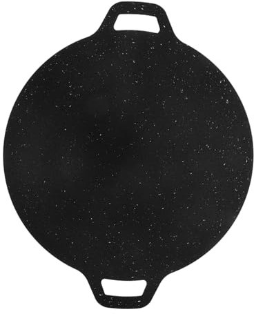 KONTONTY Piastra Per Griglia Antiaderente Rotonda Per Barbecue Teglia Per Grigliare Per Barbecue Teglia Antiaderente Per Grigliare Multiuso Piastra Per Bistecche