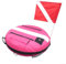Boya de apnea portátil con vejiga inflable y almacenamiento para accesorios de buceo (rosa)