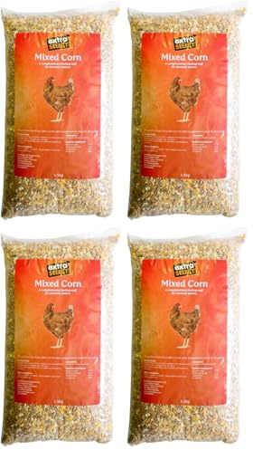 Extra Select Mixed Corn for Chickens - Premium Chicken and Poultry Feed, Ideal for Scratch or Feeders, Nutritious Yolk-Boosting Recipe - Chicken Corn 2.5kg (Pack of 4)