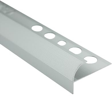 Alu Stufenprofil Fliesenschiene Profil Treppe Schiene matt L90cm H10mm silber