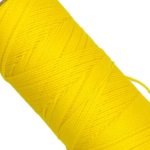LINHASITA Bobina hilo encerado Linhasita 100gr / 170 metros 1 mm de grosor poliester (Amarillo Limon)