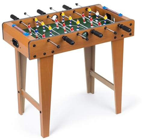 WICKED GIZMOS Table Football Game with Legs - Large Wooden Football Table Game w/ 2 Balls, 9 Players per Side - Classic Indoor & Outdoor Fun for Kids & Adults