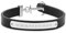 PAUL HEWITT Anker Armband Signum Koordinaten Armband Leder (Schwarz) mit Anker Schmuck aus Edelstahl (Silber)
