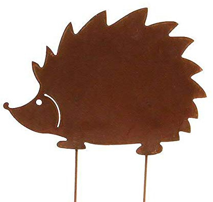 Bellissima e di alta qualità – Statuetta di animale – spina in ruggine / figura di animale – Grande scelta – Statuetta da giardino in metallo – Decorazione da giardino (riccio – lunghezza 40 cm)