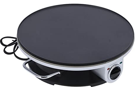 Non-Stick Electric Crepe Maker, Temperature Control For Roti, For Pancakes, Cookies, Quesadillas, Crepes, Lunch & Snacks