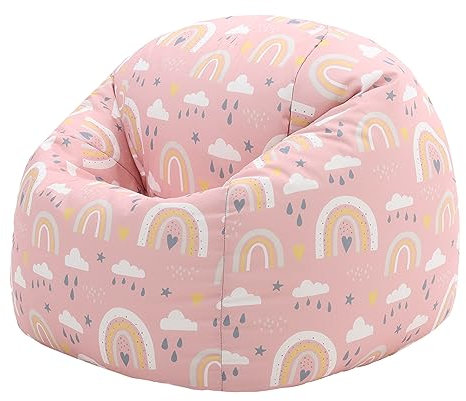icon Rainbow Kids Bean Bag, Kids Bean Bag Chair with Filling Included for Girls and Boys, Childs Chair, Beanbags for Children, Nursery Décor, Playroom Décor, Bedroom Accessories