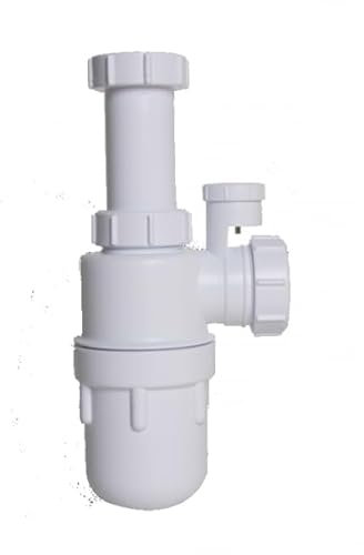 Sifón botella extensible salida horizontal con válvula de aireación varias medidas (1 1/4-32 mm)