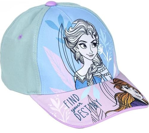 CERDÁ LIFE'S LITTLE MOMENTS Casquette pour enfant avec visière de la Reine des Neiges. Couleur bleue. Dimensions de 53 cm. Fabriquée en 65% coton et 35% polyester. Imprimé La Reine des Neiges.