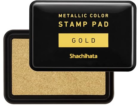 Shachihata HPM-2-GO - Soporte para sellos de color metálico dorado