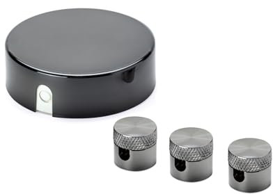 ORION LIGHTSTYLE Set di scatola di derivazione con 3 pin soffitto baldacchino scatola di giunzione rosetta copertura nero lucido