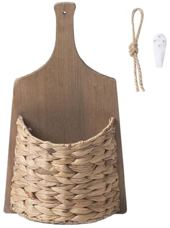 Gcerfby Panier tissé à Suspendre en Jacinthe d'eau, Pot de Fleurs Suspendu, Vase à Suspendre, Panier de Rangement Mural, Panier de Rangement Mural pour, pelouse, Jardin, Maison