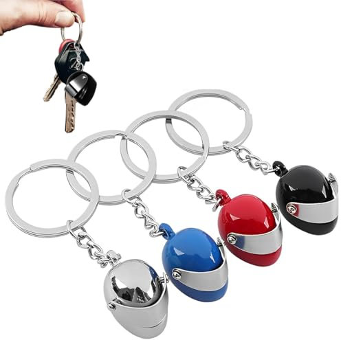 4 Pezzi Portachiavi per Casco da Moto, Portachiavi in ​​Stile Locomotiva alla Moda, Accessori per La Decorazione Dell'Auto, portachiavi moto,portachiavi,Adatto come regalo di compleanno, vacanza