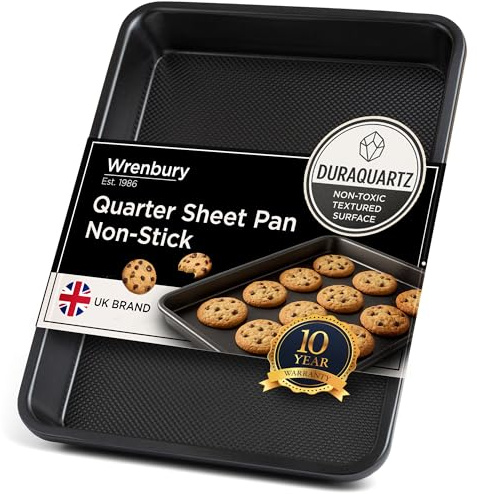 Wrenbury Quarter Sheet Pan - Carbon Steel Non-Stick ¼ Cake Baking Tray