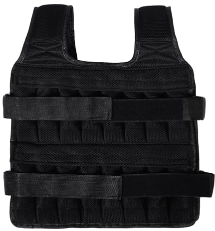 Mikinona Gilet Zavorrato Regolabile da Uomo e Donna Sacche Portapesi Rimovibili Fino a 20 Kg Giubbotto Zavorrato per Allenamento Corsa e Camminata Resistente e Confortevole per Fitness
